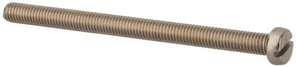Value Collection - M5x0.80 Metric Coarse, 70mm Length Under Head Slotted Drive Machine Screw - Fillister Head, Grade 18-8 & A2 Stainless Steel, Uncoated, Without Washer - USA Tool & Supply