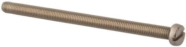 Value Collection - M5x0.80 Metric Coarse, 80mm Length Under Head Slotted Drive Machine Screw - Fillister Head, Grade 18-8 & A2 Stainless Steel, Uncoated, Without Washer - USA Tool & Supply
