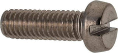 Value Collection - M6x1.00 Metric Coarse, 18mm Length Under Head Slotted Drive Machine Screw - Fillister Head, Grade 18-8 & A2 Stainless Steel, Uncoated, Without Washer - USA Tool & Supply