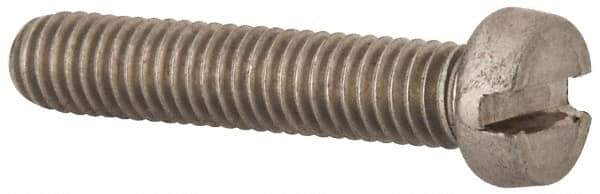 Value Collection - M6x1.00 Metric Coarse, 30mm Length Under Head Slotted Drive Machine Screw - Fillister Head, Grade 18-8 & A2 Stainless Steel, Uncoated, Without Washer - USA Tool & Supply