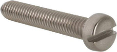 Value Collection - M6x1.00 Metric Coarse, 35mm Length Under Head Slotted Drive Machine Screw - Fillister Head, Grade 18-8 & A2 Stainless Steel, Uncoated, Without Washer - USA Tool & Supply