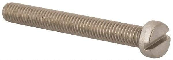 Value Collection - M6x1.00 Metric Coarse, 50mm Length Under Head Slotted Drive Machine Screw - Fillister Head, Grade 18-8 & A2 Stainless Steel, Uncoated, Without Washer - USA Tool & Supply