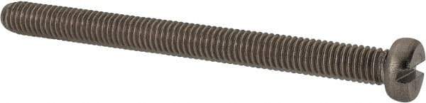 Value Collection - M6x1.00 Metric Coarse, 70mm Length Under Head Slotted Drive Machine Screw - Fillister Head, Grade 18-8 & A2 Stainless Steel, Uncoated, Without Washer - USA Tool & Supply