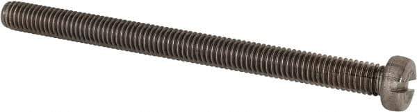 Value Collection - M6x1.00 Metric Coarse, 80mm Length Under Head Slotted Drive Machine Screw - Fillister Head, Grade 18-8 & A2 Stainless Steel, Uncoated, Without Washer - USA Tool & Supply