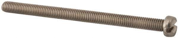 Value Collection - M6x1.00 Metric Coarse, 90mm Length Under Head Slotted Drive Machine Screw - Fillister Head, Grade 18-8 & A2 Stainless Steel, Uncoated, Without Washer - USA Tool & Supply