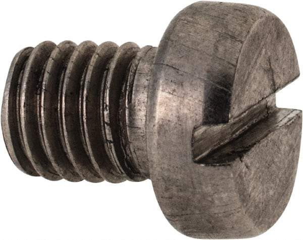 Value Collection - M8x1.25 Metric Coarse, 10mm Length Under Head Slotted Drive Machine Screw - Fillister Head, Grade 18-8 & A2 Stainless Steel, Uncoated, Without Washer - USA Tool & Supply