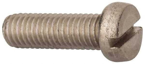 Value Collection - M8x1.25 Metric Coarse, 25mm Length Under Head Slotted Drive Machine Screw - Fillister Head, Grade 18-8 & A2 Stainless Steel, Uncoated, Without Washer - USA Tool & Supply