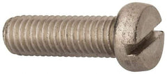 Value Collection - M8x1.25 Metric Coarse, 25mm Length Under Head Slotted Drive Machine Screw - Fillister Head, Grade 18-8 & A2 Stainless Steel, Uncoated, Without Washer - USA Tool & Supply