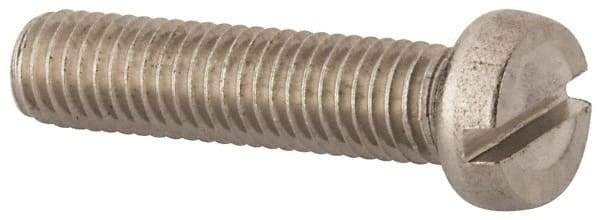 Value Collection - M8x1.25 Metric Coarse, 35mm Length Under Head Slotted Drive Machine Screw - Fillister Head, Grade 18-8 & A2 Stainless Steel, Uncoated, Without Washer - USA Tool & Supply