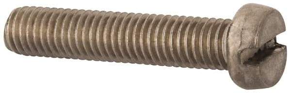Value Collection - M8x1.25 Metric Coarse, 40mm Length Under Head Slotted Drive Machine Screw - Fillister Head, Grade 18-8 & A2 Stainless Steel, Uncoated, Without Washer - USA Tool & Supply