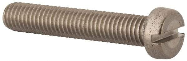 Value Collection - M8x1.25 Metric Coarse, 45mm Length Under Head Slotted Drive Machine Screw - Fillister Head, Grade 18-8 & A2 Stainless Steel, Uncoated, Without Washer - USA Tool & Supply