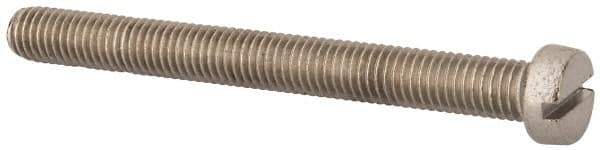 Value Collection - M8x1.25 Metric Coarse, 80mm Length Under Head Slotted Drive Machine Screw - Fillister Head, Grade 18-8 & A2 Stainless Steel, Uncoated, Without Washer - USA Tool & Supply