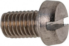 Value Collection - M10x1.50 Metric Coarse, 16mm Length Under Head Slotted Drive Machine Screw - Fillister Head, Grade 18-8 & A2 Stainless Steel, Uncoated, Without Washer - USA Tool & Supply
