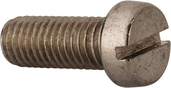 Value Collection - M10x1.50 Metric Coarse, 25mm Length Under Head Slotted Drive Machine Screw - Fillister Head, Grade 18-8 & A2 Stainless Steel, Uncoated, Without Washer - USA Tool & Supply
