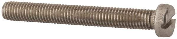 Value Collection - M10x1.50 Metric Coarse, 80mm Length Under Head Slotted Drive Machine Screw - Fillister Head, Grade 18-8 & A2 Stainless Steel, Uncoated, Without Washer - USA Tool & Supply