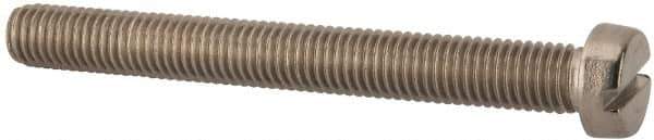 Value Collection - M10x1.50 Metric Coarse, 90mm Length Under Head Slotted Drive Machine Screw - Fillister Head, Grade 18-8 & A2 Stainless Steel, Uncoated, Without Washer - USA Tool & Supply