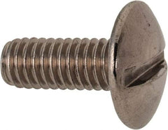 Value Collection - M4x0.70 Metric Coarse, 10mm Length Under Head Slotted Drive Machine Screw - Truss Head, Grade 18-8 & A2 Stainless Steel, Uncoated, Without Washer - USA Tool & Supply