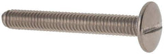 Value Collection - M4x0.70 Metric Coarse, 30mm Length Under Head Slotted Drive Machine Screw - Truss Head, Grade 18-8 & A2 Stainless Steel, Uncoated, Without Washer - USA Tool & Supply
