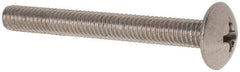 Value Collection - M4x0.70 Metric Coarse, 35mm Length Under Head Slotted Drive Machine Screw - Truss Head, Grade 18-8 & A2 Stainless Steel, Uncoated, Without Washer - USA Tool & Supply
