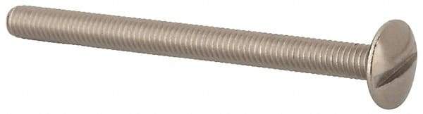 Value Collection - M4x0.70 Metric Coarse, 50mm Length Under Head Slotted Drive Machine Screw - Truss Head, Grade 18-8 & A2 Stainless Steel, Uncoated, Without Washer - USA Tool & Supply