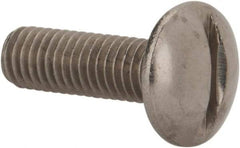 Value Collection - M5x0.80 Metric Coarse, 16mm Length Under Head Slotted Drive Machine Screw - Truss Head, Grade 18-8 & A2 Stainless Steel, Uncoated, Without Washer - USA Tool & Supply