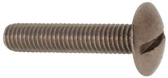 Value Collection - M5x0.80 Metric Coarse, 25mm Length Under Head Slotted Drive Machine Screw - Truss Head, Grade 18-8 & A2 Stainless Steel, Uncoated, Without Washer - USA Tool & Supply