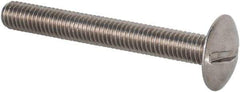 Value Collection - M5x0.80 Metric Coarse, 40mm Length Under Head Slotted Drive Machine Screw - Truss Head, Grade 18-8 & A2 Stainless Steel, Uncoated, Without Washer - USA Tool & Supply