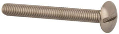 Value Collection - M5x0.80 Metric Coarse, 45mm Length Under Head Slotted Drive Machine Screw - Truss Head, Grade 18-8 & A2 Stainless Steel, Uncoated, Without Washer - USA Tool & Supply