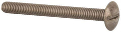 Value Collection - M5x0.80 Metric Coarse, 50mm Length Under Head Slotted Drive Machine Screw - Truss Head, Grade 18-8 & A2 Stainless Steel, Uncoated, Without Washer - USA Tool & Supply