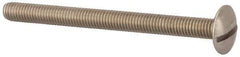 Value Collection - M5x0.80 Metric Coarse, 60mm Length Under Head Slotted Drive Machine Screw - Truss Head, Grade 18-8 & A2 Stainless Steel, Uncoated, Without Washer - USA Tool & Supply