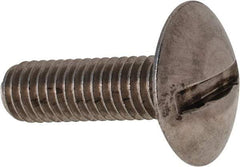 Value Collection - M6x1.00 Metric Coarse, 20mm Length Under Head Slotted Drive Machine Screw - Truss Head, Grade 18-8 & A2 Stainless Steel, Uncoated, Without Washer - USA Tool & Supply