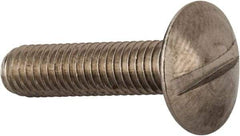 Value Collection - M6x1.00 Metric Coarse, 25mm Length Under Head Slotted Drive Machine Screw - Truss Head, Grade 18-8 & A2 Stainless Steel, Uncoated, Without Washer - USA Tool & Supply
