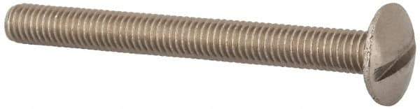 Value Collection - M6x1.00 Metric Coarse, 60mm Length Under Head Slotted Drive Machine Screw - Truss Head, Grade 18-8 & A2 Stainless Steel, Uncoated, Without Washer - USA Tool & Supply