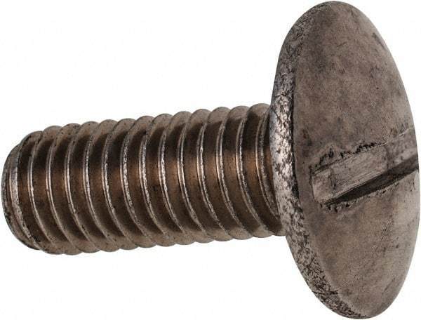 Value Collection - M8x1.25 Metric Coarse, 20mm Length Under Head Slotted Drive Machine Screw - Truss Head, Grade 18-8 & A2 Stainless Steel, Uncoated, Without Washer - USA Tool & Supply