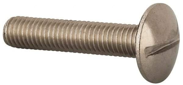 Value Collection - M8x1.25, 40mm Length Under Head Slotted Drive Machine Screw - Truss Head, Grade 18-8 & A2 Stainless Steel, Uncoated, Without Washer - USA Tool & Supply