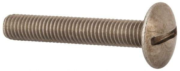 Value Collection - M8x1.25 Metric Coarse, 50mm Length Under Head Slotted Drive Machine Screw - Truss Head, Grade 18-8 & A2 Stainless Steel, Uncoated, Without Washer - USA Tool & Supply