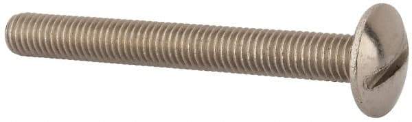 Value Collection - M8x1.25 Metric Coarse, 70mm Length Under Head Slotted Drive Machine Screw - Truss Head, Grade 18-8 & A2 Stainless Steel, Uncoated, Without Washer - USA Tool & Supply