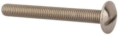 Value Collection - M8x1.25 Metric Coarse, 70mm Length Under Head Slotted Drive Machine Screw - Truss Head, Grade 18-8 & A2 Stainless Steel, Uncoated, Without Washer - USA Tool & Supply