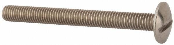 Value Collection - M8x1.25 Metric Coarse, 80mm Length Under Head Slotted Drive Machine Screw - Truss Head, Grade 18-8 & A2 Stainless Steel, Uncoated, Without Washer - USA Tool & Supply