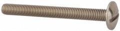 Value Collection - M8x1.25 Metric Coarse, 80mm Length Under Head Slotted Drive Machine Screw - Truss Head, Grade 18-8 & A2 Stainless Steel, Uncoated, Without Washer - USA Tool & Supply