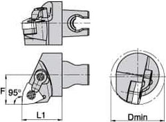 Kennametal - Left Hand Cut, Size KM3225, WN.. Insert Compatiblity, Internal Modular Turning & Profiling Cutting Unit Head - 22mm Ctr to Cutting Edge, 30mm Head Length, Through Coolant, Series Kenloc - USA Tool & Supply