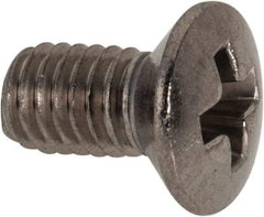 Value Collection - M3x0.50 Metric Coarse, 6mm OAL Phillips Drive Machine Screw - Oval Head, Grade 18-8 & A2 Stainless Steel, Uncoated, Without Washer - USA Tool & Supply