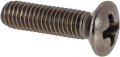 Value Collection - M3x0.50 Metric Coarse, 12mm OAL Phillips Drive Machine Screw - Oval Head, Grade 18-8 & A2 Stainless Steel, Uncoated, Without Washer - USA Tool & Supply