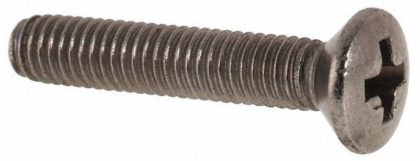 Value Collection - M3x0.50 Metric Coarse, 16mm OAL Phillips Drive Machine Screw - Oval Head, Grade 18-8 & A2 Stainless Steel, Uncoated, Without Washer - USA Tool & Supply