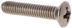 Value Collection - M4x0.70 Metric Coarse, 20mm OAL Phillips Drive Machine Screw - Oval Head, Grade 18-8 & A2 Stainless Steel, Uncoated, Without Washer - USA Tool & Supply