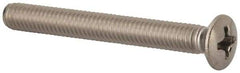 Value Collection - M4x0.70 Metric Coarse, 35mm OAL Phillips Drive Machine Screw - Oval Head, Grade 18-8 & A2 Stainless Steel, Uncoated, Without Washer - USA Tool & Supply