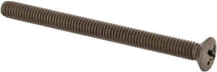 Value Collection - M4x0.70 Metric Coarse, 50mm OAL Phillips Drive Machine Screw - Oval Head, Grade 18-8 & A2 Stainless Steel, Uncoated, Without Washer - USA Tool & Supply