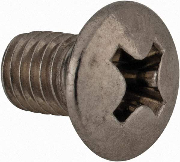 Value Collection - M5x0.80 Metric Coarse, 8mm OAL Phillips Drive Machine Screw - Oval Head, Grade 18-8 & A2 Stainless Steel, Uncoated, Without Washer - USA Tool & Supply
