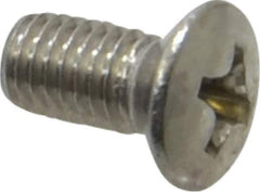 Value Collection - M5x0.80 Metric Coarse, 10mm OAL Phillips Drive Machine Screw - Oval Head, Grade 18-8 & A2 Stainless Steel, Uncoated, Without Washer - USA Tool & Supply