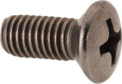Value Collection - M5x0.80 Metric Coarse, 12mm OAL Phillips Drive Machine Screw - Oval Head, Grade 18-8 & A2 Stainless Steel, Uncoated, Without Washer - USA Tool & Supply